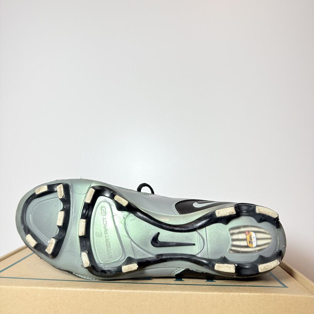 Vintage Mens 9.5 Nike Air Zoom ZM Total 90 Soccer Cleats Black Silver Leather - Picture 9 of 13